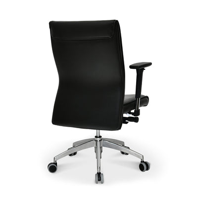 Nilkamal Command Mid Back Leatherette Office Chair (Black)