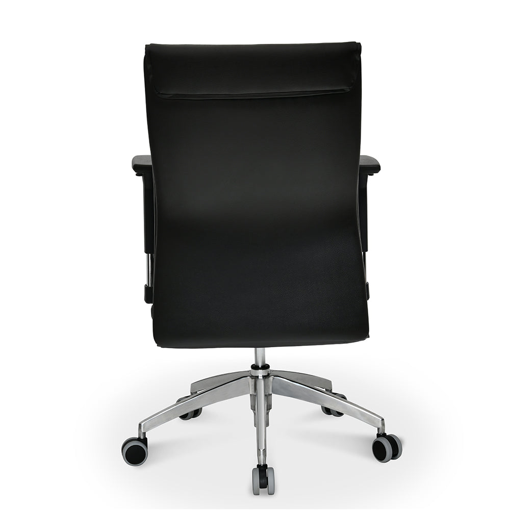 Nilkamal Command Mid Back Leatherette Office Chair (Black)