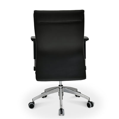 Nilkamal Command Mid Back Leatherette Office Chair (Black)