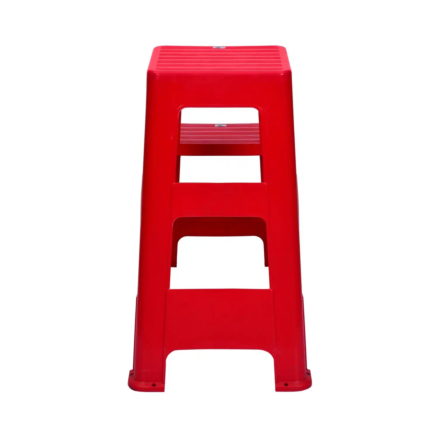 Nilkamal Kick Plastic Step Stool Red - Back View