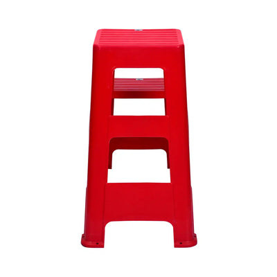 Nilkamal Kick Plastic Step Stool Red - Back View