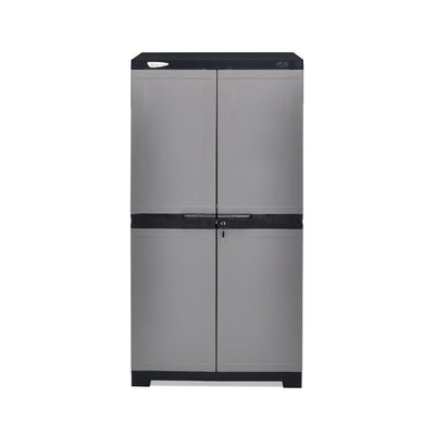 Nilkamal Freedom Mini Medium (FMM) Plastic Storage Cabinet (Haze Grey/Charcoal Grey)