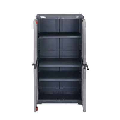 Nilkamal Freedom Mini Medium (FMM) Plastic Storage Cabinet (Haze Grey/Charcoal Grey)