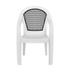 Nilkamal Paradise Plastic Arm Chair (Milky White & Black)