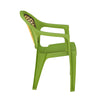 Nilkamal Paradise Plastic Arm Chair (Lush Green, Season Rust Brown & Mustard Yellow)