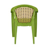 Nilkamal Paradise Plastic Arm Chair (Lush Green, Season Rust Brown & Mustard Yellow)