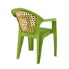 Nilkamal Paradise Plastic Arm Chair (Lush Green, Season Rust Brown & Mustard Yellow)