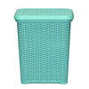 Nilkamal Elegance Laundry Basket 35 L (Sapphire Blue & Sea Blue) - Front View