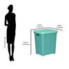 Nilkamal Elegance Laundry Basket 35 L (Sapphire Blue & Sea Blue) - Size In Inches