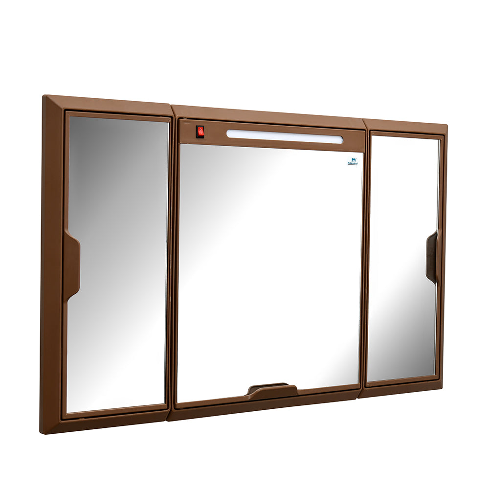 Nilkamal Glory Plastic Cabinet Set with Mirror and LED Diffused Light