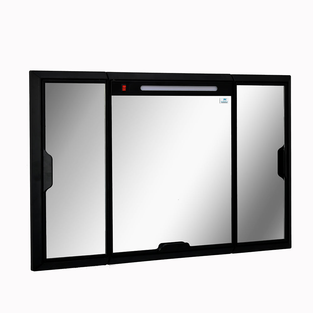 Nilkamal Glory Plastic Cabinet Set with Mirror and LED Diffused Light