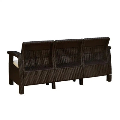 Nilkamal Goa Sofa Set with Cushion (3 Seater) - Slight Back View 2