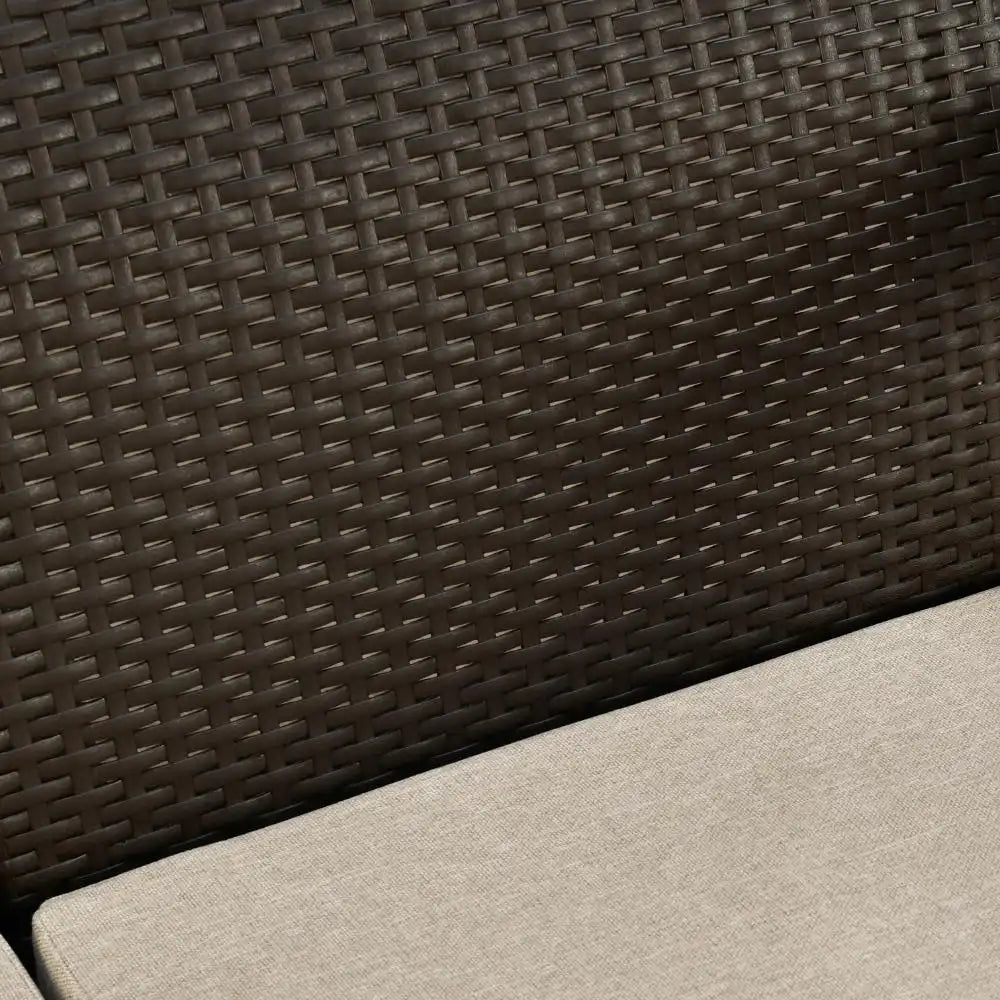 Nilkamal Goa Two Seater Plastic Sofa Set with Cushion Close-up View