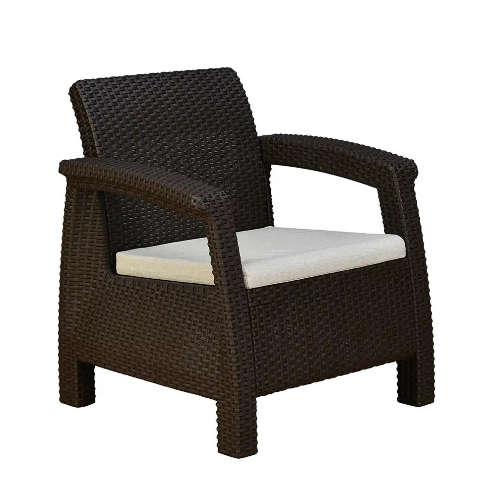 Nilkamal Goa Sofa Set with Cushion (1 Seater) - Slight Side View 3