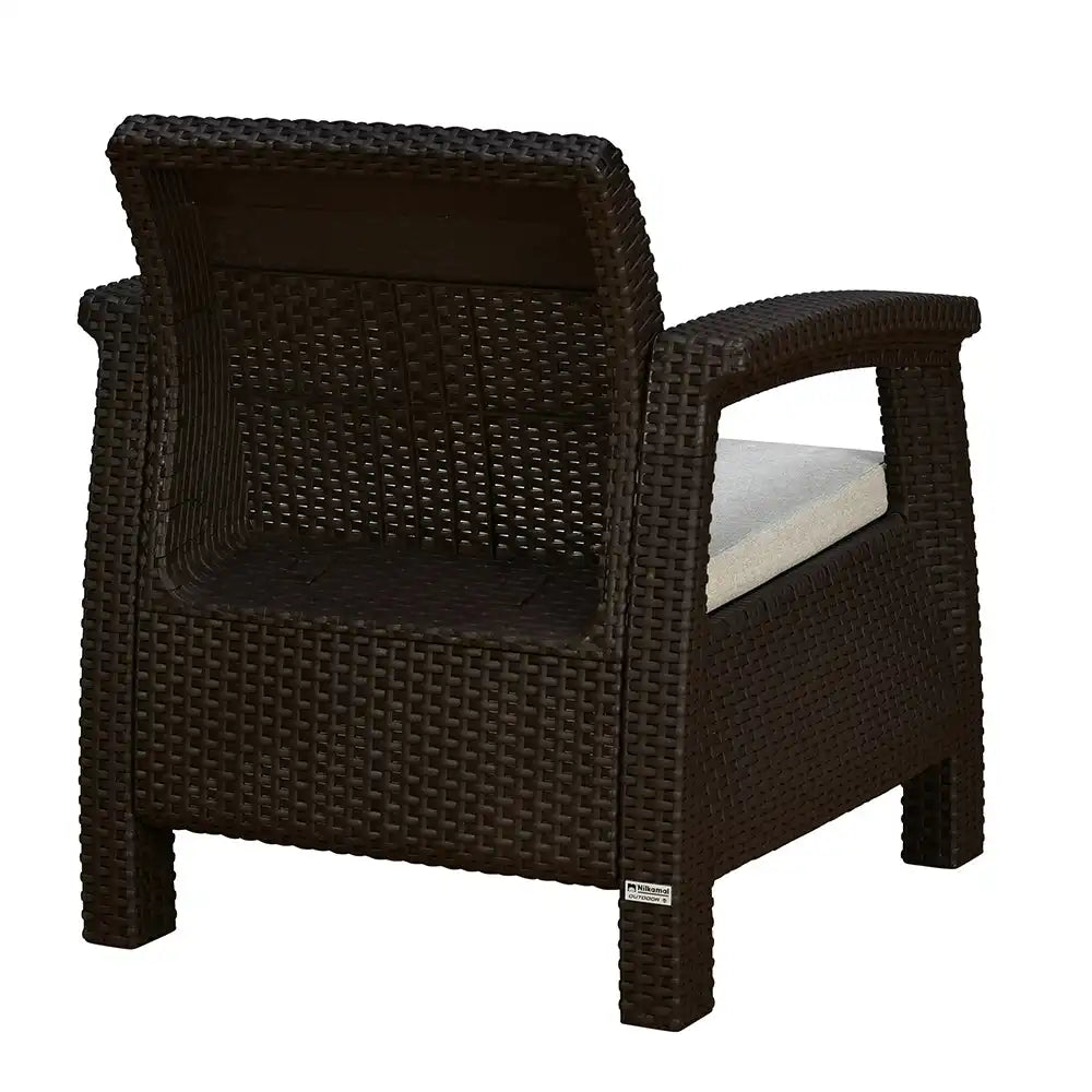 Nilkamal Goa Sofa Set with Cushion (1 Seater) - Slight Back View