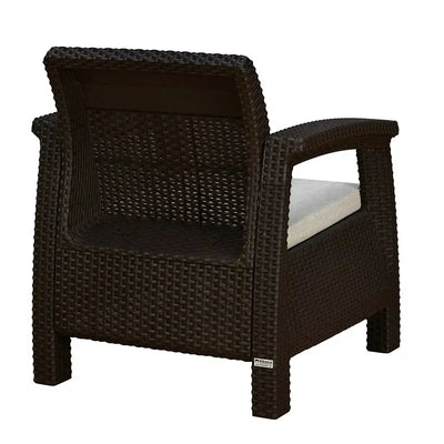 Nilkamal Goa Sofa Set with Cushion (1 Seater) - Slight Back View