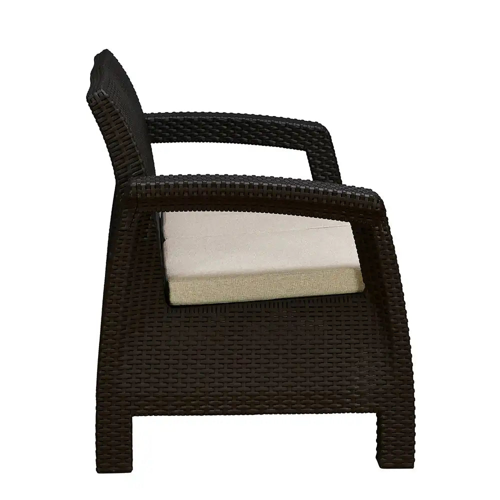 Nilkamal Goa Two Seater Plastic Sofa Set with Cushion Side View