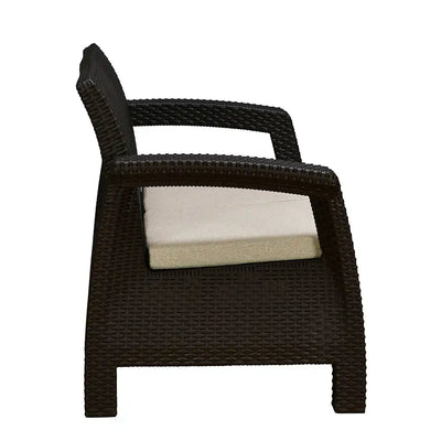 Nilkamal Goa Two Seater Plastic Sofa Set with Cushion Side View