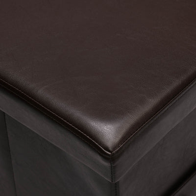 Nilkamal Flexi Small Foldable Ottoman with 1 Drawer (Brown)