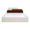 Nilkamal Bruce King Bed with Box Storage (Walnut & Cappuccino) - Bed Front View