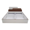 Nilkamal Bruce Queen Bed with Box Storage (Walnut & Cappuccino) - Front Storage View