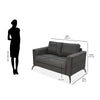 Nilkamal Berlin 2 Seater Sofa (Grey)