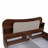 Nilkamal Daffodil King Bed with Box Storage (Walnut) - Headboard Storage CloseUp View