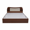 Nilkamal Daffodil Queen Bed with Box Storage (Walnut) - Bed Front View