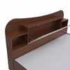 Nilkamal Daffodil King Bed with Box Storage (Walnut) - Headboard Storage CloseUp View-2