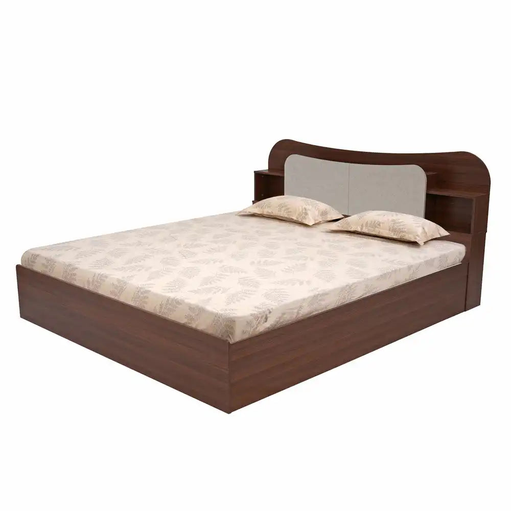 Nilkamal Daffodil King Bed with Box Storage (Walnut)
