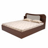 Nilkamal Daffodil Queen Bed with Box Storage (Walnut) - Slight Side View