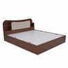 Nilkamal Daffodil King Bed with Box Storage (Walnut) - Slight Side View-2