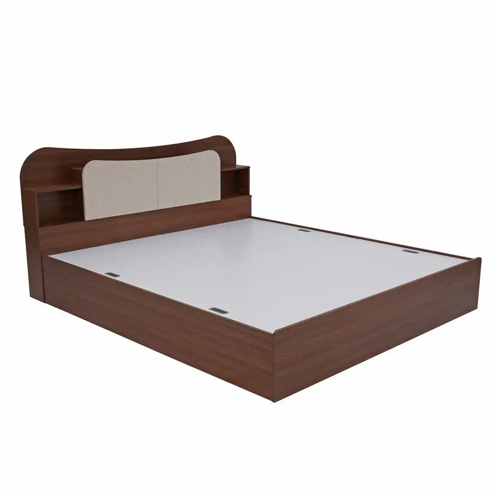 Nilkamal Daffodil King Bed with Box Storage (Walnut)
