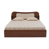 Nilkamal Daffodil Queen Bed with Box Storage (Walnut) - Front View 2