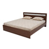 Nilkamal Akin King Bed without Storage (Walnut) - Slight Side View