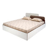 Nilkamal Bruce Queen Bed with Box Storage (Walnut & Cappuccino) - Slight Side View