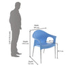 Nilkamal Novella 09 Plastic Arm Chair (Blue)