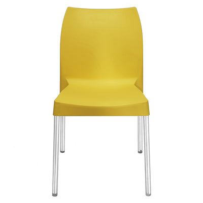 Nilkamal Novella 07 Plastic Armless Chair (Mustard Yellow)