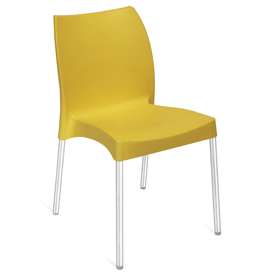 Nilkamal Novella 07 Plastic Armless Chair (Mustard Yellow)