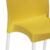 Nilkamal Novella 07 Plastic Armless Chair (Mustard Yellow)