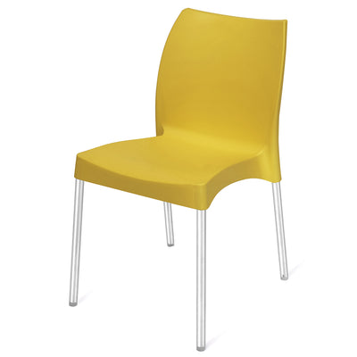 Nilkamal Novella 07 Plastic Armless Chair (Mustard Yellow)