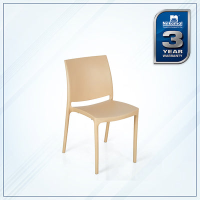 Nilkamal Novella 08 Plastic Armless Chair (Biscuit)
