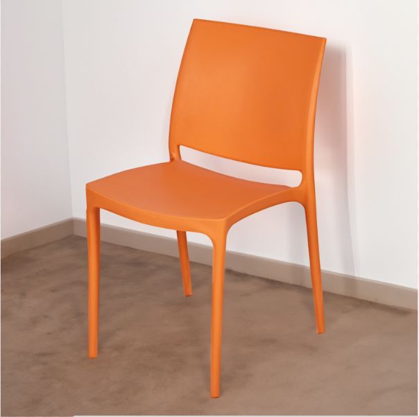 Nilkamal Novella 08 Plastic Armless Chair (Orange)