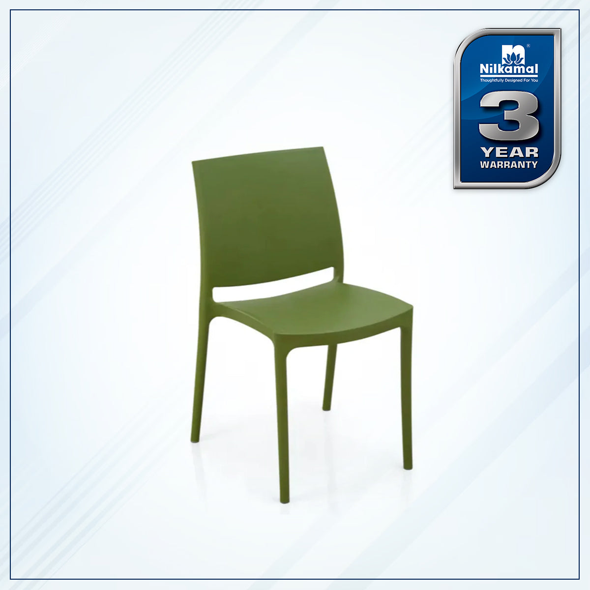 Nilkamal Novella 08 Plastic Armless Chair (Soft Green)