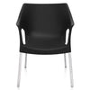 Nilkamal Novella 10 Plastic Arm Chair (Black) - Front View