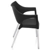 Nilkamal Novella 10 Plastic Arm Chair (Black) - Side View