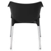 Nilkamal Novella 10 Plastic Arm Chair (Black) - Back View