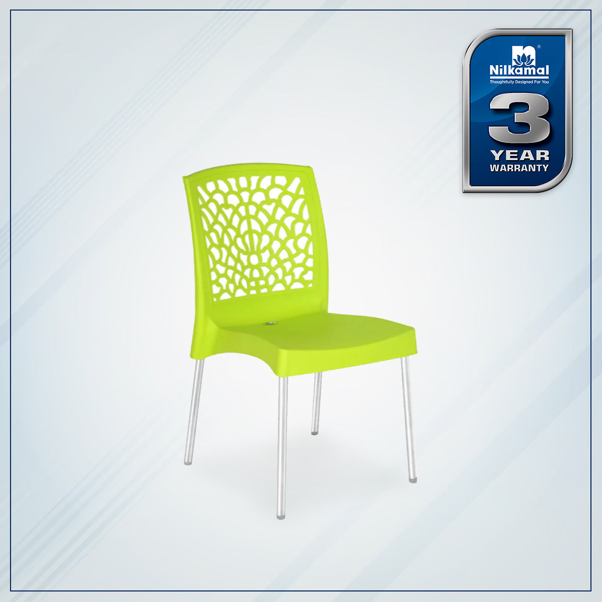 Nilkamal Novella 19 Plastic Armless Chair (Citrus Green)