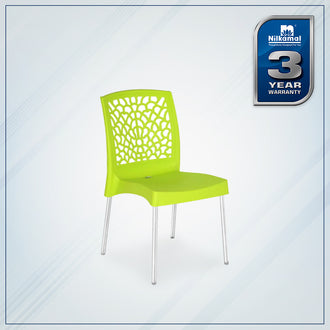 Nilkamal Novella 19 Plastic Armless Chair (Citrus Green)