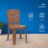 Nilkamal CHR4025 Plastic Armless Chair - Multi Purpose Use